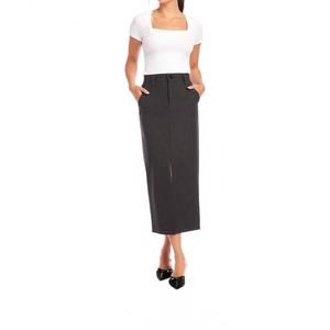 NEW FIFTEEN TWENTY claire pencil silhouette skirt in gray